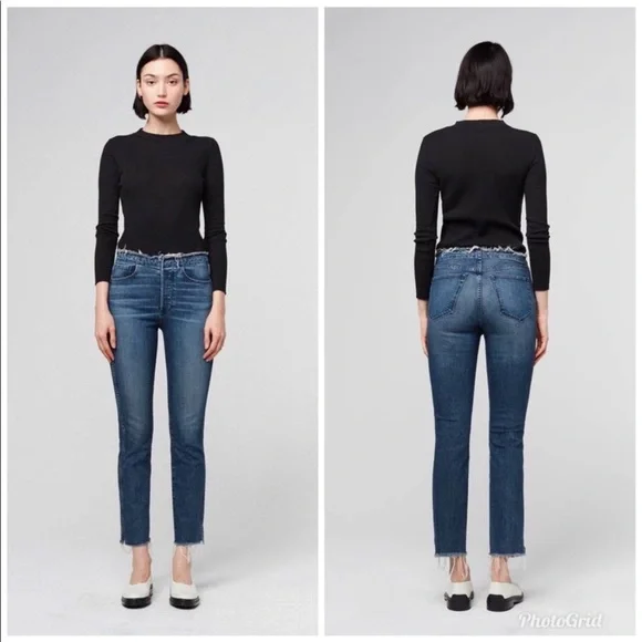 3x1 Raw Edge Shelter Slim Jeans in Tin Coo Medium Wash Women’s 26 - Picture 15 of 15